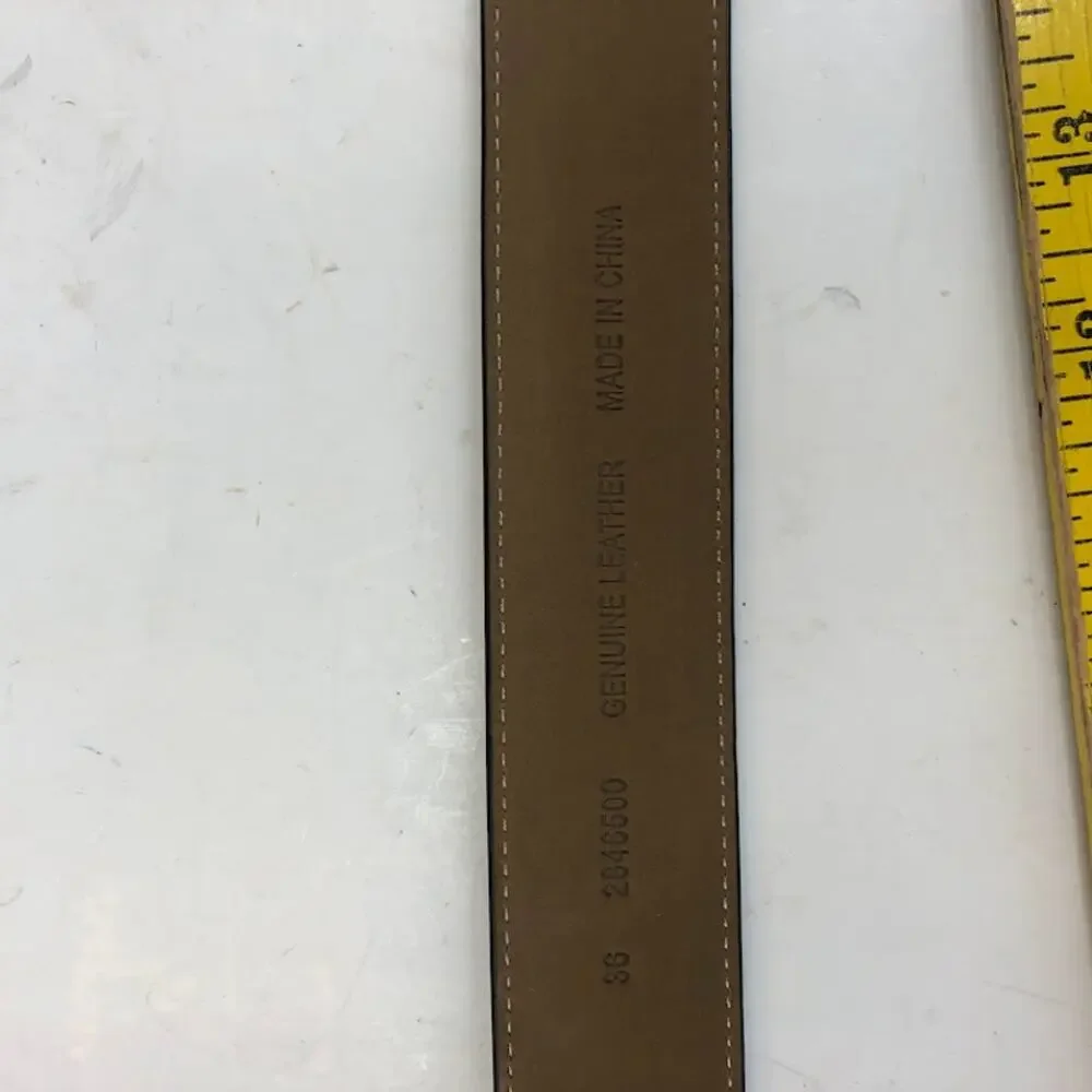 Men's Brown Size 36 Leather Belt Business Work
